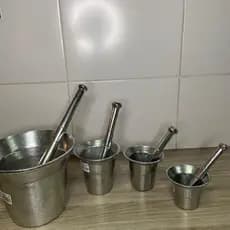 Socador de Alho Pilão Almofariz Amassador de Alho alumínio batido fundido