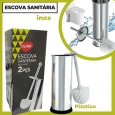Escova de Limpar Vaso Privada Banheiro com Suporte Inox  CK745