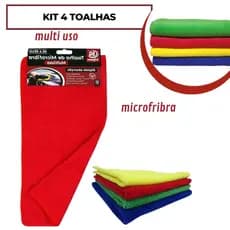 Kit Toalha Multi Uso MicroFibra 4 Toalhas 40X40