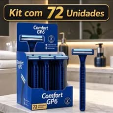 kit com 72 Barbeador Descartável Masculino feminino Aparelho de Barbear com 2 Lâmina e fita lubrificante