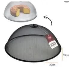 Tela Protetora para alimentos Metal Redonda 30cm  REF CK4536 - Cesto protetor de alimentos  Cobre Bolo - mosquiteiro anti mosca