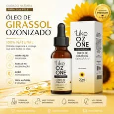 Óleo de Girassol Ozonizado 20ml | Regeneração da Pele | Hidratação Natural | Antiacne | Uso Facial e Corporal