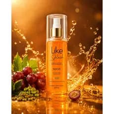 Body Splash Sleeve 200ml Like Splash Glow Corporal Iluminador com Vitamina E Óleo de Semente de Uva Perfume Corporal