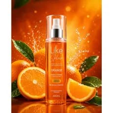 Body Splash Orange 200ml Like Splash Corporal Energizante com Cafeína e Guaraná Perfume Feminino Alta Fixação