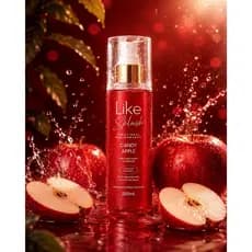 Body Splash Like Splash Candy Apple 200ml Perfume Corporal Feminino Hidratante Niacinamida Extrato de Maçã Longa Duração