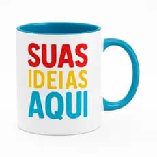 Caneca Personalizada sua arte aqui Alça Diversas Cores