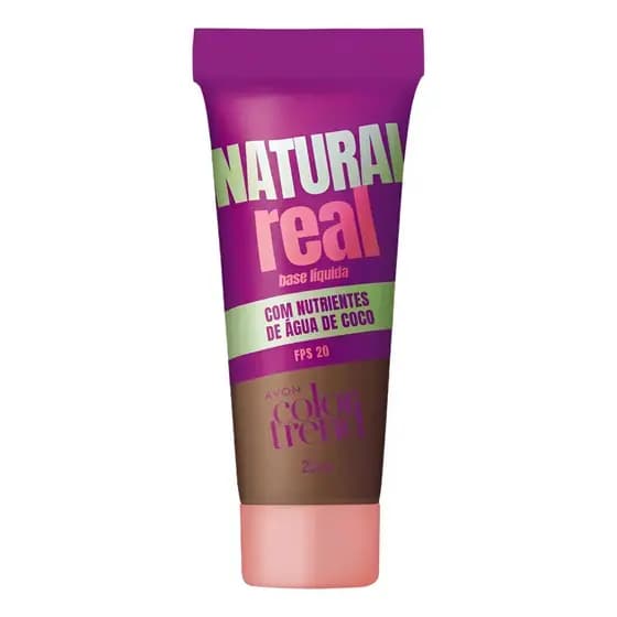 Base Liquida Natural Real Avon 510n - 20ml Com Água De Coco Tom 510 N