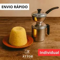 CUSCUZEIRA INDIVIDUAL EM ALUMINIO PINTADO NORDESTINA CUSCUZ TETA MOÇA POLIDO CUSCUZ A VAPOR 2 EM 1 CANECA E CUSCUZEIRA