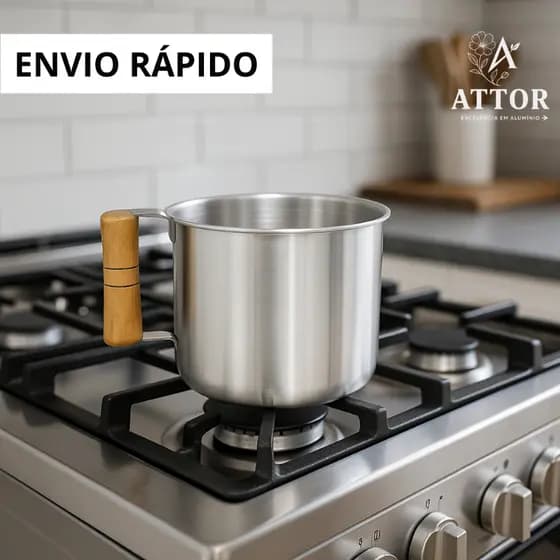 CANECÃO BELA VISTA N14 1,7L EM ALUMÍNIO POLIDO ANEO GRANDE CANECA MAIOR FERVEDOR LINHA PROFISSIONAL COZINHA INDUSTRIAL