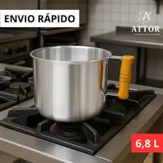 CANECÃO BELA VISTA N22 6,8L EM ALUMÍNIO POLIDO CANECO GRANDE CANECA MAIOR FERVEDOR LINHA PROFISSIONAL COZINHA INDUSTRIAL