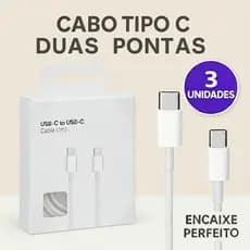 KIT 3 Cabo Carregador Tipo C USB-C 1 Metro Original Salyta Store