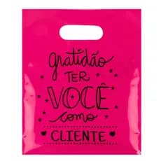 Sacola Plástica Com Frase Personalizada 16x20 20x30 30x40 40x50 50UN Boca de Palhaço