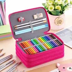 Estojo De Lápis Escolar Juvenil Box Jumbo Nylon Táctico Grande com Divisória