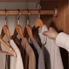 Kit 3 Cabide para roupas adulto madeira resistente guarda roupa camisa calça araras
