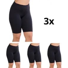 Kit 3 Bermudas Feminina Suplex Fitness Academia Esporte