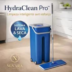 Mop Flat Com Reservatório Sistema Lava Seca Rodo Profissional 2 Refis Sortidos Limpeza Prática