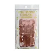 Cortina Metalizada Rose Gold Decoração Festa Brilho Elegante Fácil Aplicação