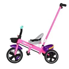 Triciclo Infantil Unitoys Com Empurrador Cinto Segurança 3 Em 1
