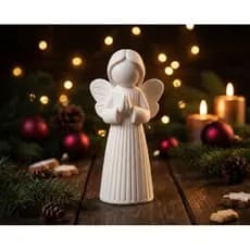 Anjo Decorativo Branco Elegante