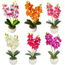 Arranjo Orquideas Mini Planta Artificial Decorativa Vaso