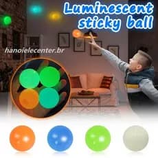 Fidget Toy Bolinha Anti Stress Globble Luminosa Gruda Teto