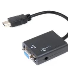 Cabo Adaptador Conversor Hdmi Para Vga Com Saída P2 De Áudio