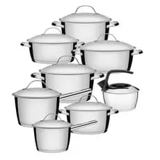 Jogo De Panelas 8 Peças Inox Fundo Triplo Allegra Tramontina