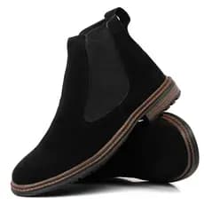 Botina Chelsea Masculina Camurça Preta ou Café | Casual Elegante Confortável do 38 ao 44