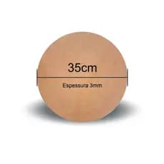 Kit 12 Sousplat - Supla - Suplat - Soupla Para Mesa Jogo Americano MDF crú 3mm 35cm Diâmetro