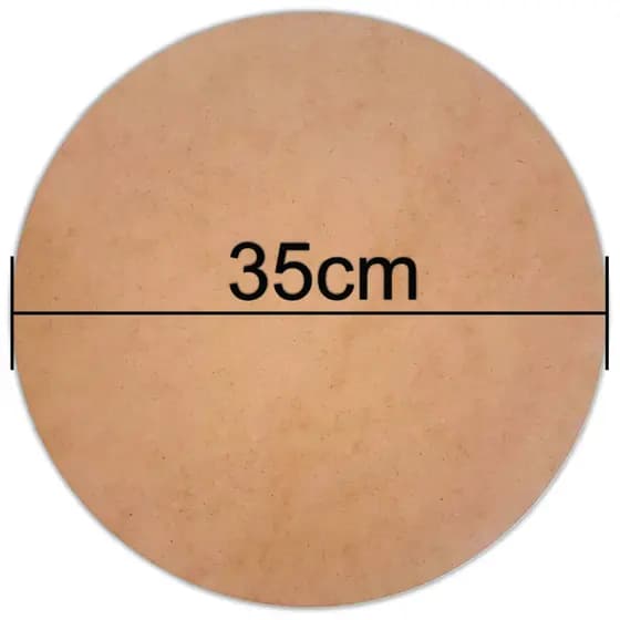 Kit 6 Sousplat - Supla - Suplat - Soupla Para Mesa Jogo Americano MDF crú 3mm 35cm Diâmetro