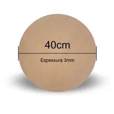 Kit 6 Discos Sousplat 40cm Diâmetro - Supla - Suplat - Soupla Para Mesa Jogo Americano MDF crú 3mm