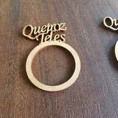 Kit 60 Peças Porta Guardanapo Personalizado Anel Mesa Posta Sousplat - Supla - Souspla  MDF 3mm Decoração Casa, Jantar