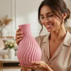 Kit Vaso Decorativo em Espiral 3D Moderno com borboletas Design Premium Minimalista Casa Escritório
