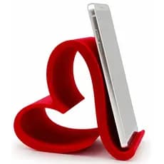 Suporte Celular Coração 3D Decorativo Mesa Escritório Penteadeira Presente Namorada Home Office