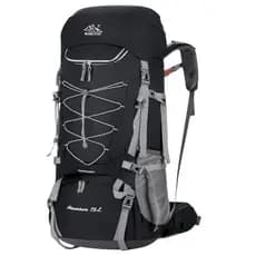 Mochila Camping Trilha Cargueira Viagem Caminhada Grande 75L Com Capa de Chuva e Haste de Aluminio