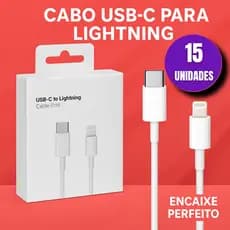 Kit  10 ou 15 Cabos Iphone Turbo Lightining Resistente 1 Metro