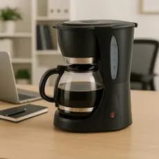Cafeteira Elétrica Preta 30 Xícaras 127V Café Passado Jarra de Vidro Grande Mantém Aquecido