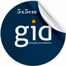 Adesivos 5x5cm Sua Logo Em Vinil Fosco Personalizadas Quadrado / Redondo / Recorte