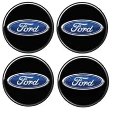 4 Emblema Resinado Calota Ford Logo Azul Adesivo 48mm
