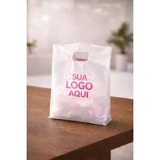 Sacolas Personalizadas Para Loja Transparente  30x40 Kit 100