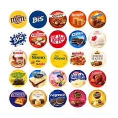 Adesivos de Sabores para Ovos de Páscoa, Bolos e Doces