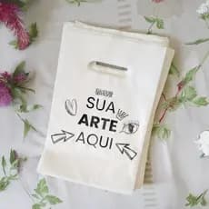 Sacolas Personalizadas 30x40cm Boca de Palhaço Sua Logo - Kit 100