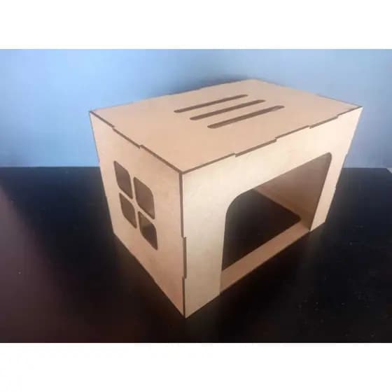 Casinha para Terrário Jaboti em MDF 3mm Forma Design Decor
