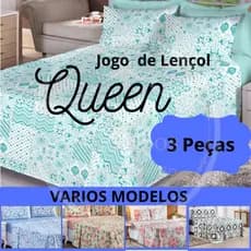 Kit 6 Jogo Lençol Casal Queen 3 Peças Com Elástico Diversas Estampas.