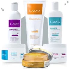 Kit Limpeza De Pele Lakma 5 Itens + Mascara Facial Golden Rejuvenescimento Firmeza Efeito Lifting