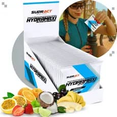 Repositor Isotônico Eletrólitos Hydramaxi Corrida Pedal Display 25 Sachês Sudract Todos Sabores Pó