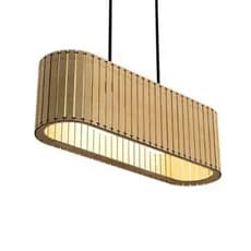 Luminária Lustre Pendente Modelo Ripado Sala Quarto Escritório Decoração Varanda Área Gourmet