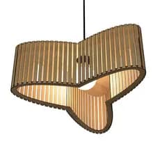 Luminária Lustre Pendente Trevo Modelo Ripado - Sala Quarto Cozinha Escritório