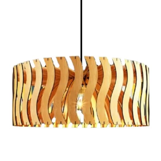 Lustre Luminária Teto tipo Pendente SENNA MDF - Completa Sala Cozinha banheiro Quarto