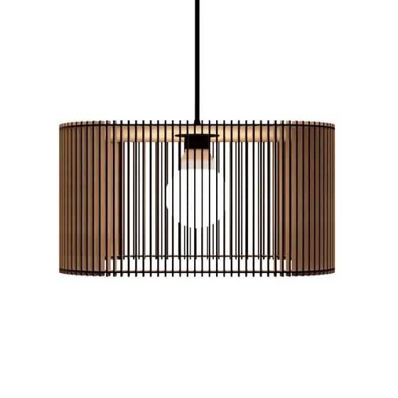 Luminária Lustre Pendente Ayla Modelo Ripado - Quarto Sala Estar Jantar Cozinha Escritório
